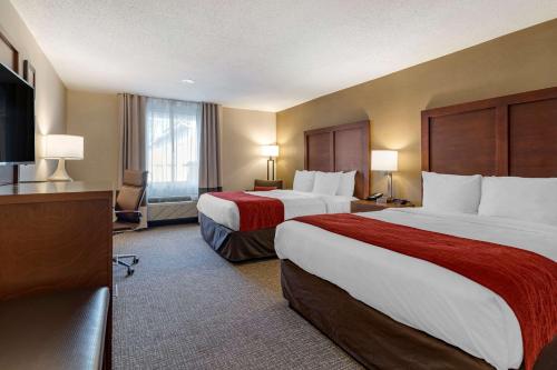 Habitación adaptada para personas con discapacidad, con bañera - 2 camas grandes - No fumadores del hotel Comfort Inn Glenmont - Albany South. Foto 1