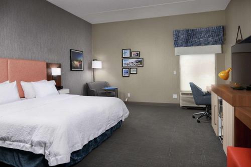 Habitación con 1 cama exgtragrande y bañera accesible - Adaptada para personas con movilidad reducida - No fumadores del hotel HAMPTON INN NIAGARA FALLS. Foto 1
