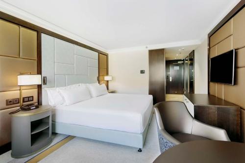 Habitación Superior con cama extragrande - Habitación Danubio del hotel Hilton Budapest. Foto 1