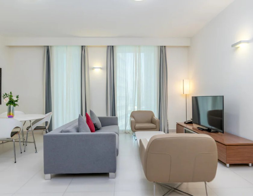 Habitación doble Con Cocina 1 Cama doble del hotel Adagio Abu Dhabi Al Bustan. Foto 3