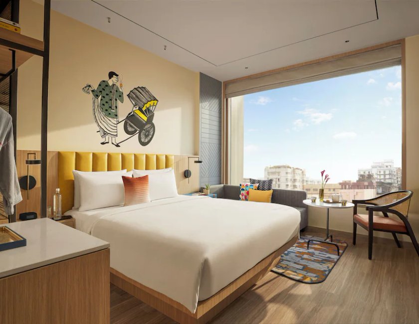 Habitación, 1 cama de matrimonio grande del hotel Hyatt Centric Ballygunge Kolkata. Foto 5