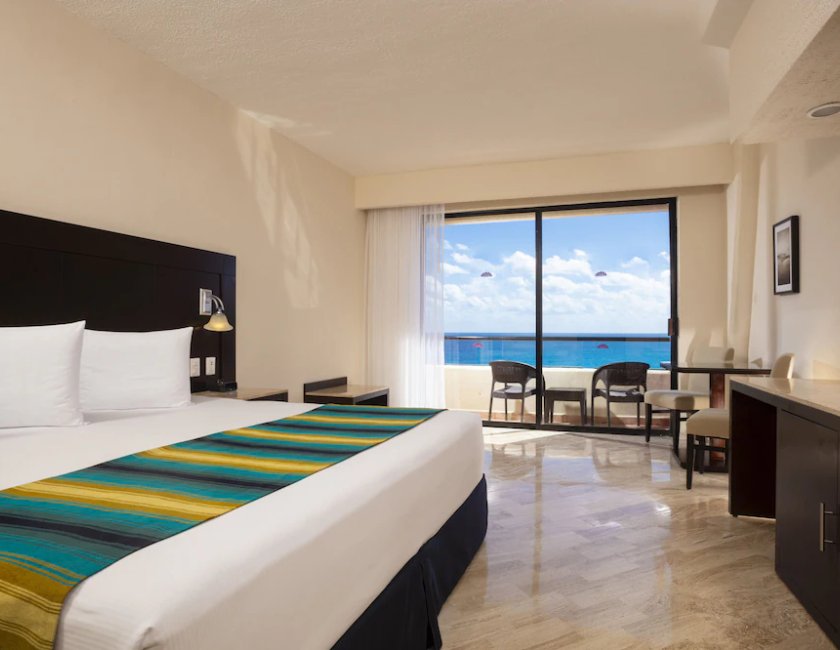Habitación doble Vista Mar 1 Cama king Con Vistas Normal del hotel Crown Paradise Club Cancun All Inclusive