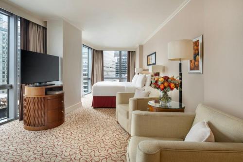 Estudio con cama extragrande del hotel Marriott Executive Apartments London Canary Wharf