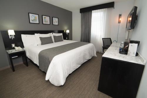 Habitación con cama grande del hotel Laila Cdmx. Foto 1