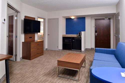 Suite de 1 dormitorio - 1 cama extragrande del hotel Holiday Inn Express & Suites Buffalo Downtown - Medical CTR. Foto 3