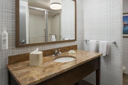 Habitación con 1 cama extragrande y para personas con movilidad reducida - No fumadores del hotel HAMPTON INN and SUITES ROCHESTER/HENRIETTA. Foto 1