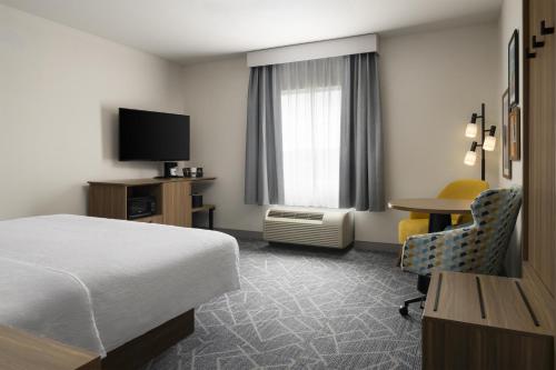 Habitación con 1 cama extragrande y para personas con movilidad reducida - No fumadores del hotel HAMPTON INN and SUITES ROCHESTER/HENRIETTA. Foto 3