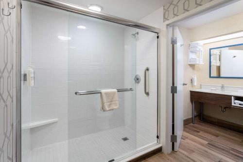 Habitación adaptada para personas de movilidad reducida - No fumadores - Cama extragrande del hotel HAMPTON INN BUFFALO-SOUTH-I-90. Foto 2
