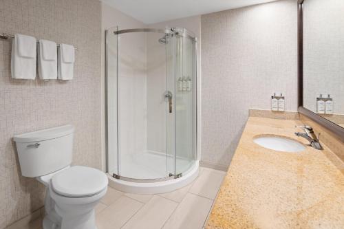 Suite de 1 dormitorio con bañera de hidromasaje del hotel Holiday Inn Express Stony Brook-Long Island