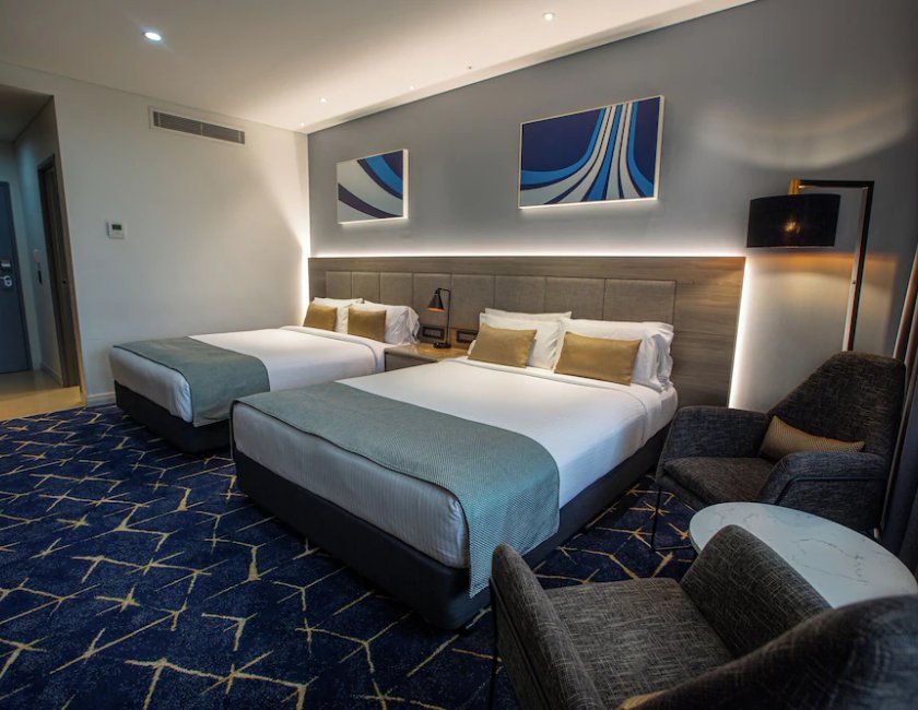 Habitación doble 2 Camas queen Normal del hotel Mercure Sydney Liverpool. Foto 1