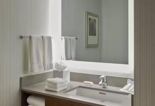 Habitación con cama extragrande - Adaptada para personas con discapacidad auditiva del hotel Hilton Garden Inn Long Island City New York. Foto 3