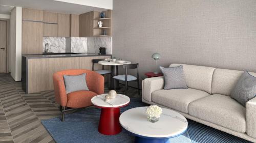 Residencia con 1 dormitorio, balcón y vistas al puerto deportivo del hotel Intercontinental Dubai Marina, An Ihg. Foto 3