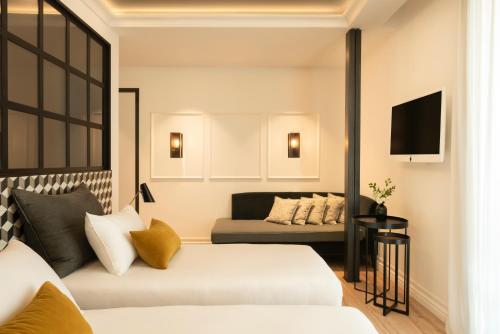 Habitación doble Lujo del hotel Serras Barcelona. Foto 7