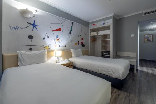 Habitación Doble con terraza - 2 camas del hotel 3k Barcelona