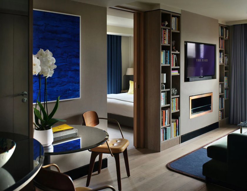 Suite, 1 cama individual (The Library Suite) del hotel The Hari London, Vignette Collection by IHG