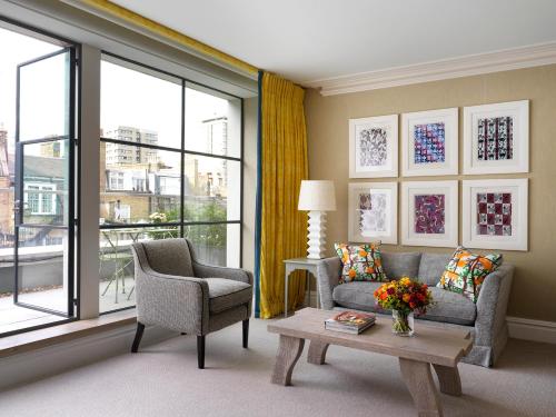 Suite con terraza del hotel Ham Yard Hotel, Firmdale Hotels
