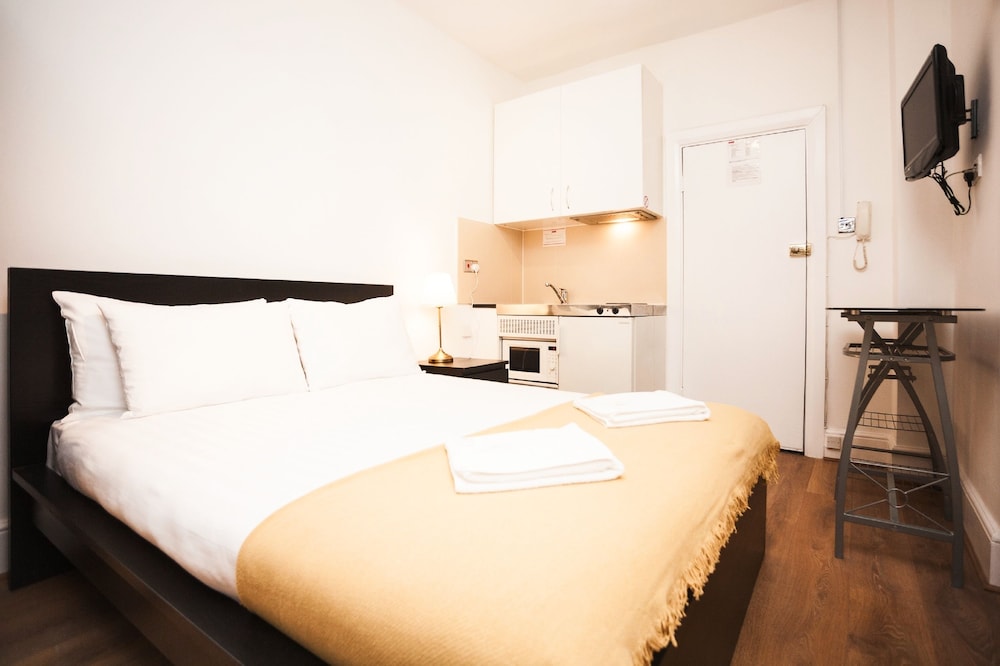 Estudio Deluxe, 1 cama doble del hotel Hyde Park Talbot Square Apartments. Foto 15