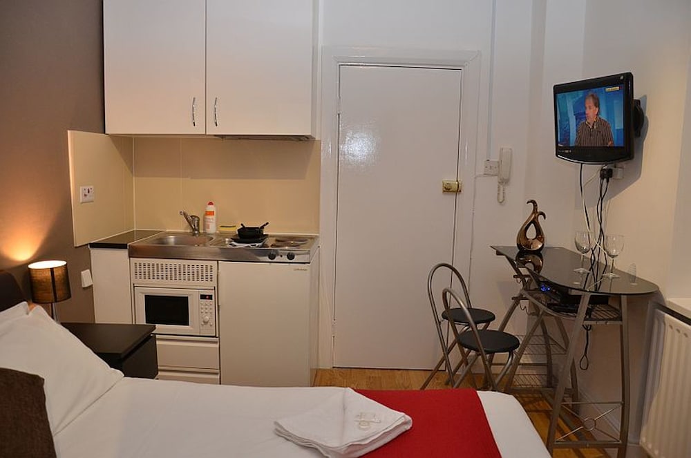 Estudio Deluxe, 1 cama doble del hotel Hyde Park Talbot Square Apartments. Foto 24