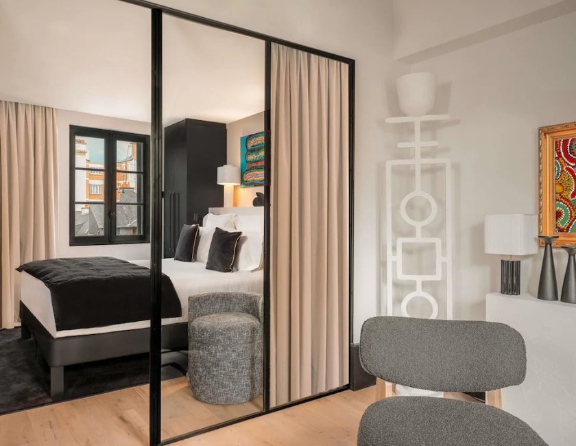 Suite Con Cocina 1 habitación 1 Cama doble del hotel Balthazar and Spa Rennes - Mgallery Collection. Foto 6