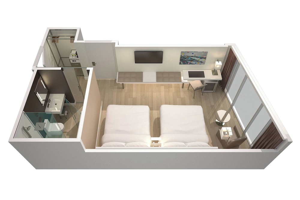 Habitación, 2 camas de matrimonio del hotel Ac By Marriott Miami Beach. Foto 3
