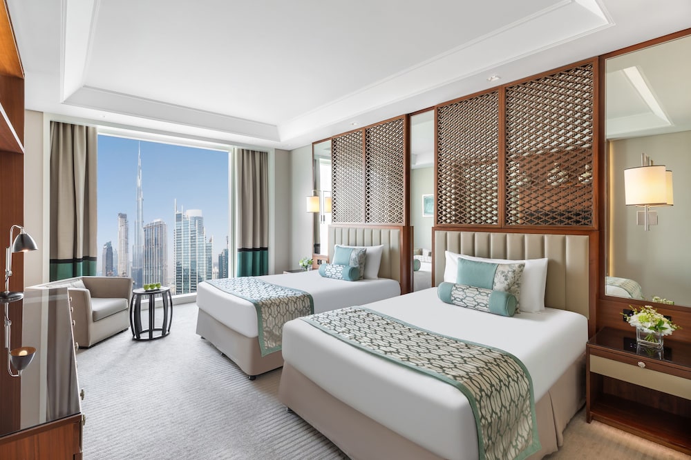Habitación Club, 2 camas individuales (Vista al Burj) del hotel Taj Dubai