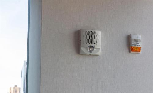 Habitación Esquinera con vistas a la plaza - 1 cama extragrande - Adaptada para personas con discapacidad auditiva del hotel Tempo By Hilton New York Times Square. Foto 3