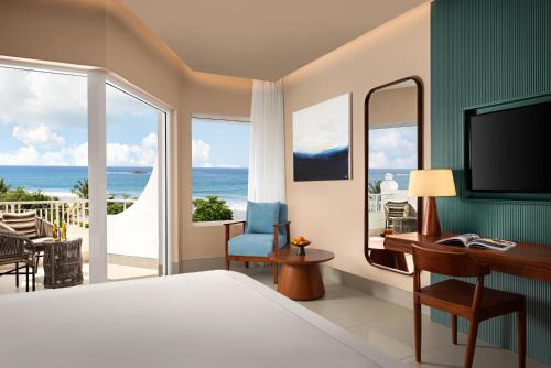 Habitación Superior con vistas al mar y 2 camas individuales del hotel Taj Bentota Resort and Spa
