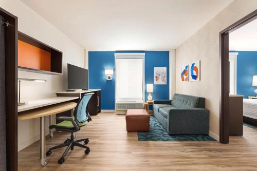 Suite de 1 dormitorio con cama king - No fumadores del hotel Home2 Suites By Hilton Ny Long Island City/manhattan View. Foto 3