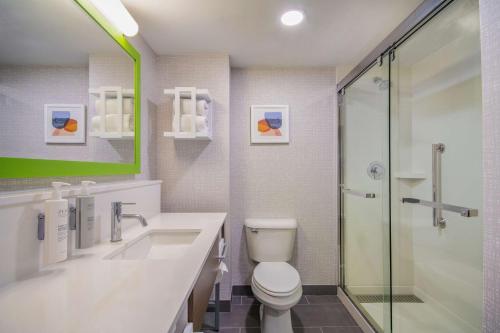 Suite de 1 dormitorio con cama grande y sofá cama - No fumadores del hotel Hampton Inn East Aurora. Foto 2