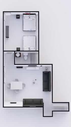 Suite Esquinera Prémium con 1 dormitorio y cocina del hotel Belleza