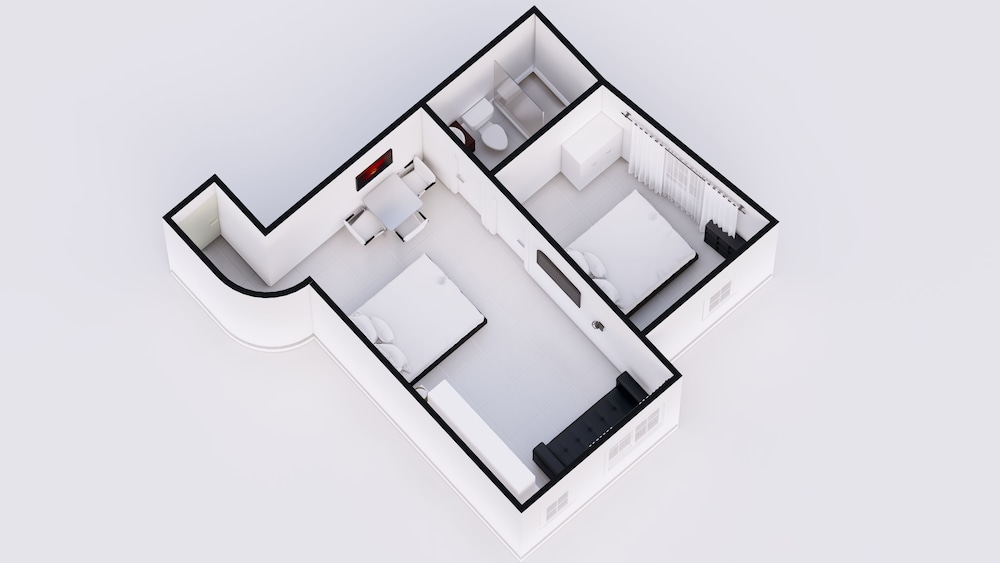 Suite Deluxe Esquina de 1 dormitorio del hotel Belleza
