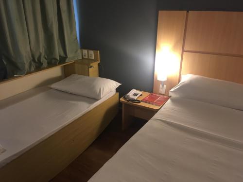 Habitación Standard con una cama doble y una cama supletoria para niño del hotel Ibis Belo Horizonte Savassi. Foto 7