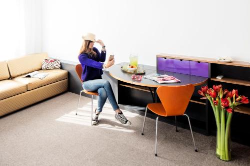 Habitación Familiar Estándar con balcón del hotel Ripa Roma