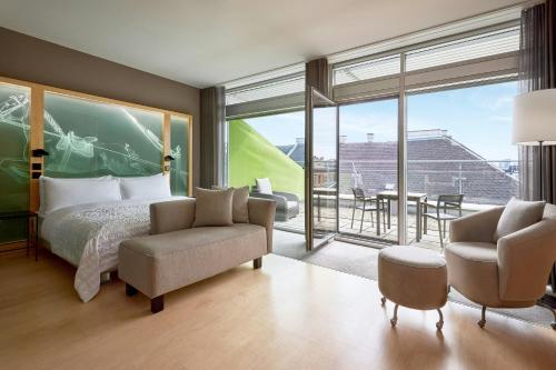 Habitación Rooftop Terrace con vistas a la ciudad del hotel Le Méridien Wien