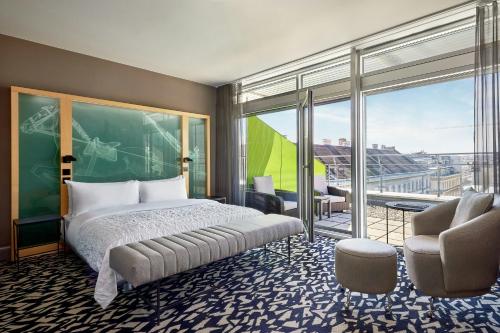 Suite de 1 dormitorio con terraza en la azotea del hotel Le Méridien Wien