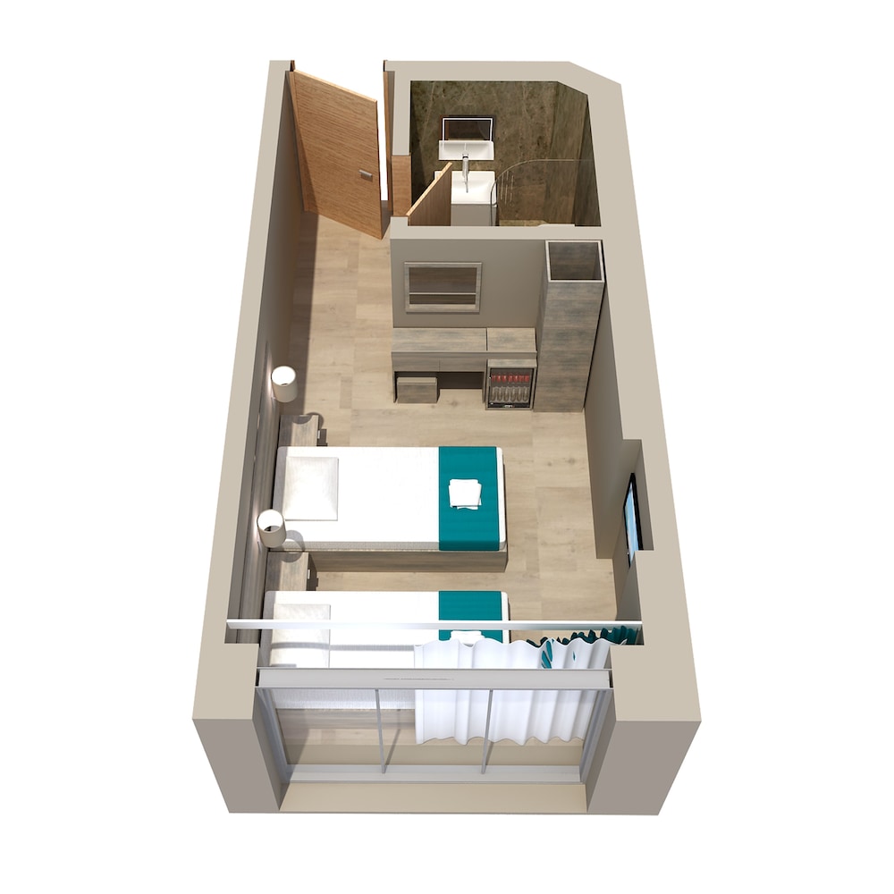 Habitación clásica con 2 camas individuales, baño privado del hotel The Lion and Key. Foto 7