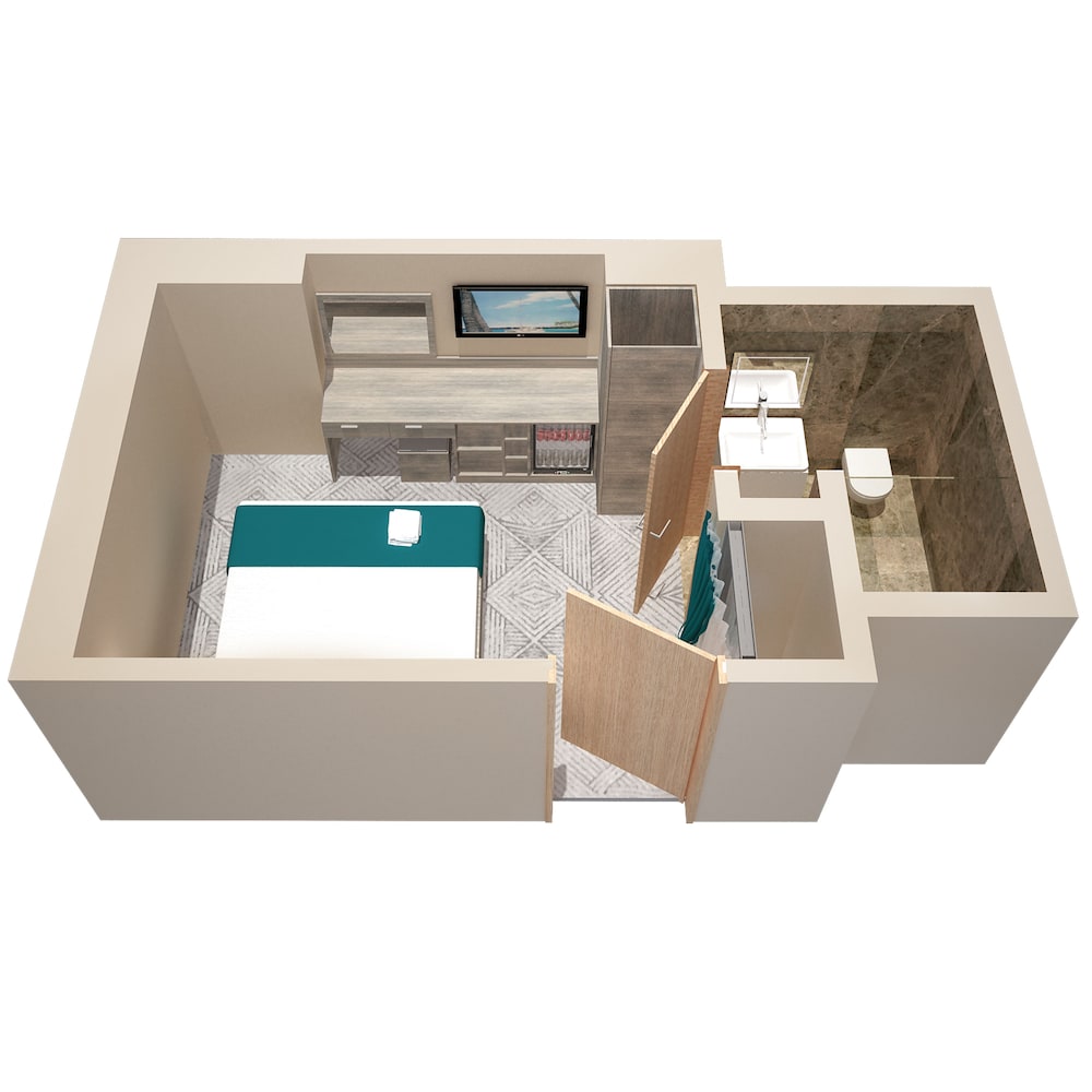 Habitación económica doble, 1 cama doble del hotel The Lion and Key. Foto 3