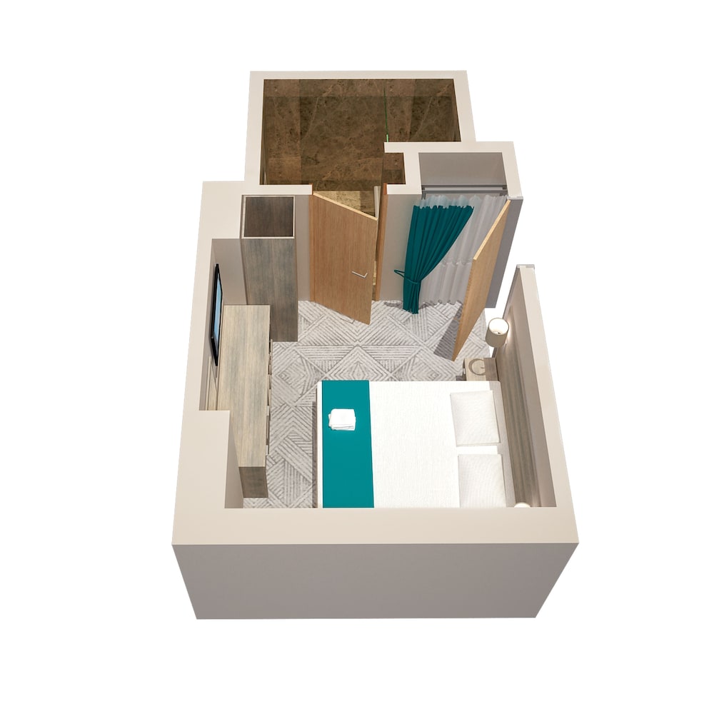 Habitación económica doble, 1 cama doble del hotel The Lion and Key. Foto 5