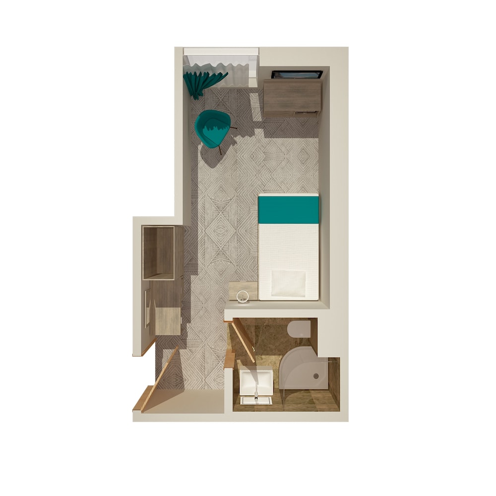 Habitación individual clásica, baño privado del hotel The Lion and Key. Foto 12