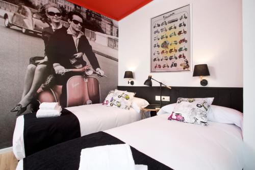 Habitación Doble - 2 camas del hotel Casual Valencia Vintage. Foto 13