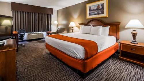 Habitación con cama extragrande y bañera - Adaptada para personas de movilidad reducida/No fumadores del hotel BEST WESTERN GATEWAY ADIRONDACK. Foto 3