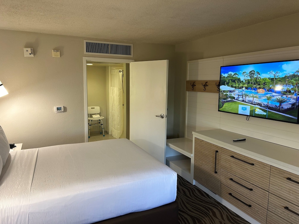 Habitación, 1 cama de matrimonio (Mobility, Roll - In Shower) del hotel Wyndham Garden Lake Buena Vista Disney Springs. Foto 5