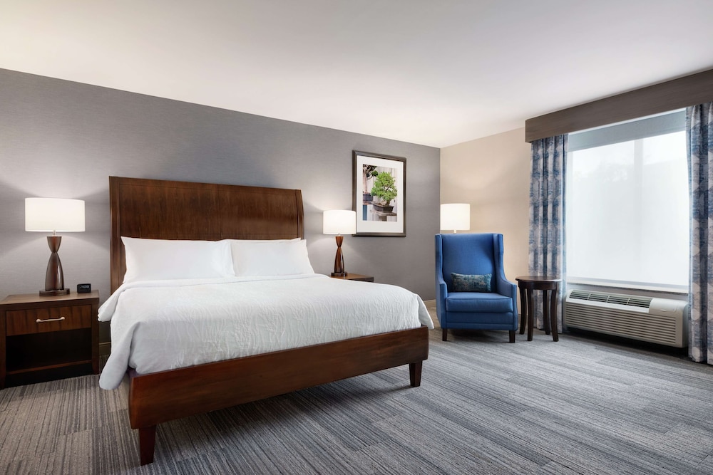 Habitación, 1 cama de matrimonio grande, accesible para personas con discapacidad (Roll - in Shower) del hotel Hilton Garden Inn Stony Brook. Foto 1