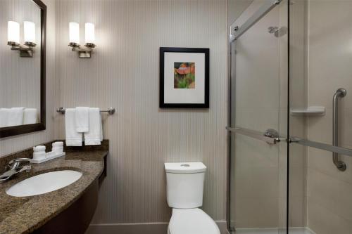 Habitación con cama extragrande. del hotel Hilton Garden Inn Stony Brook. Foto 3