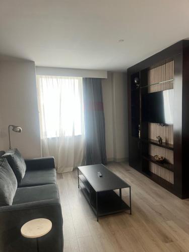 Suite con cama extragrande y ducha accesible en silla de ruedas - Adaptada para personas con movilidad reducida del hotel Four Points by Sheraton New York Downtown. Foto 2