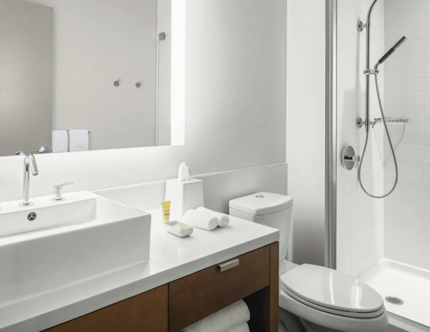 Suite, 1 cama de matrimonio grande del hotel Element Harrison - Newark. Foto 7