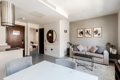 Apartamento Con Cocina 1 habitación Vista ciudad Sofá Cama incluido 1 Cama doble del hotel High Street Kensington Apartments. Foto 11