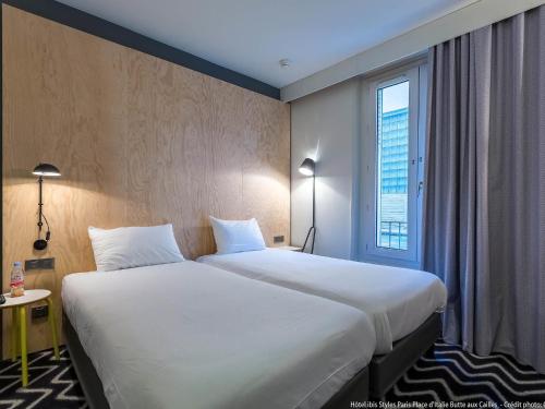 Habitación Doble Estándar - 2 camas del hotel Ibis Styles Paris Place d'Italie Butte Aux Cailles. Foto 1