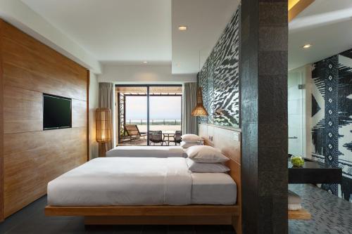 Deluxe Terrace Ocean Twin, Guest room, 2 Twin/Single Bed(s) del hotel Renaissance Bali Uluwatu Resort and Spa