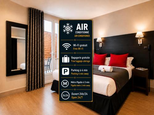 Habitación Cuádruple del hotel Migny Opera Montmartre